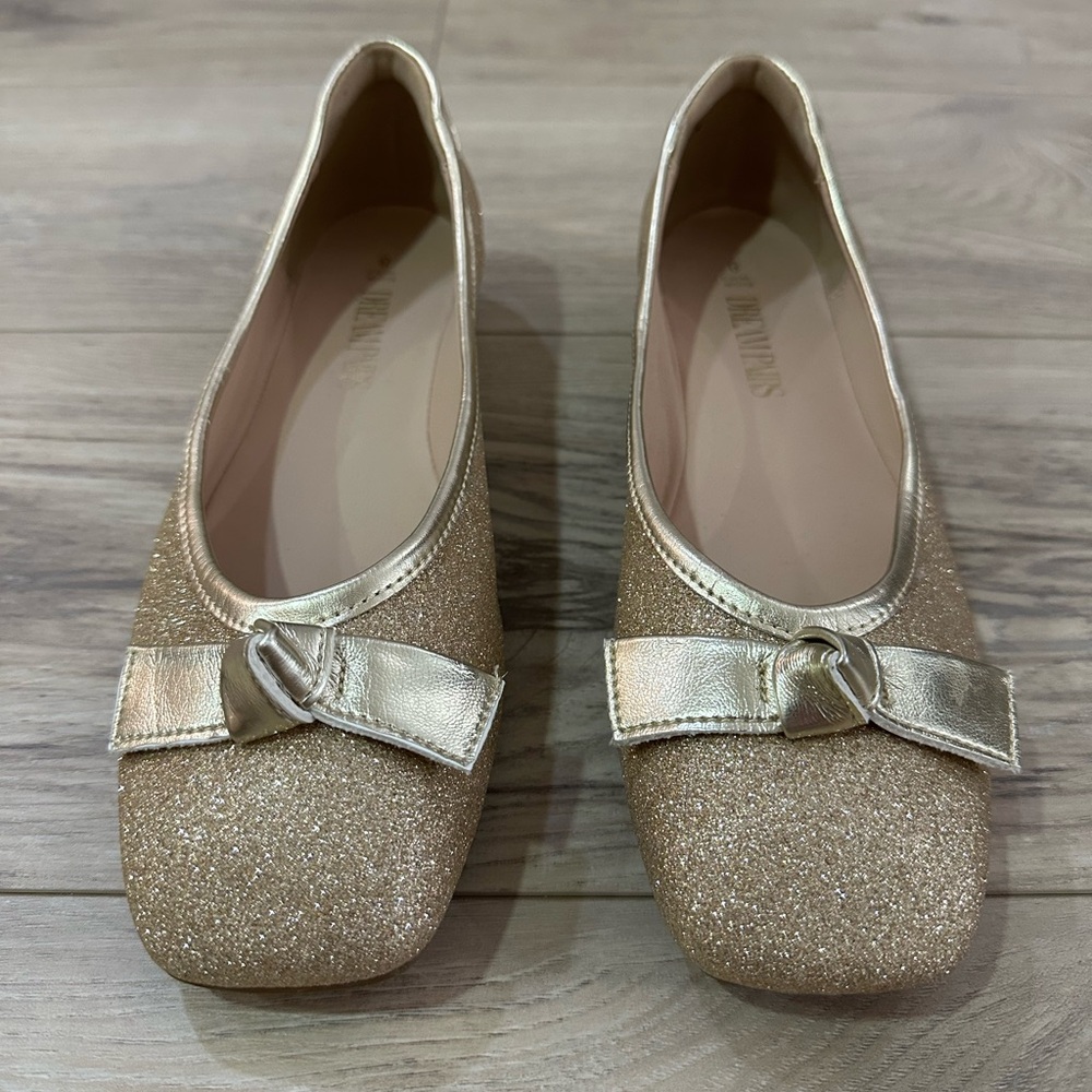 Dream Pairs Gold Glitter Flats